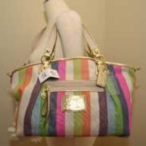 Coach Handbags - Coach poppy legacy stripe purse